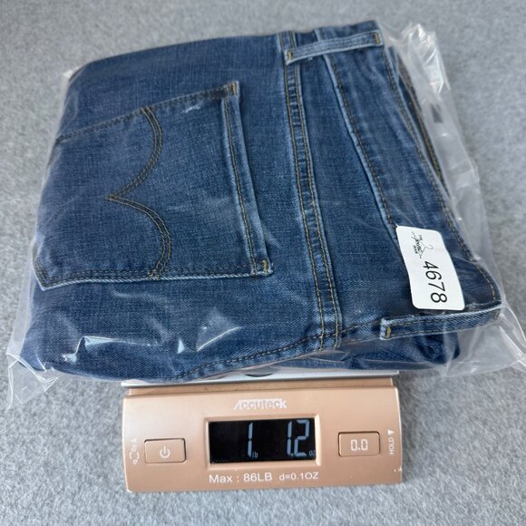 Levi's Womens 711 Skinny Dark Blue Denim Jeans Casual Distressed Raw Hem Size 30 - Picture 14 of 15